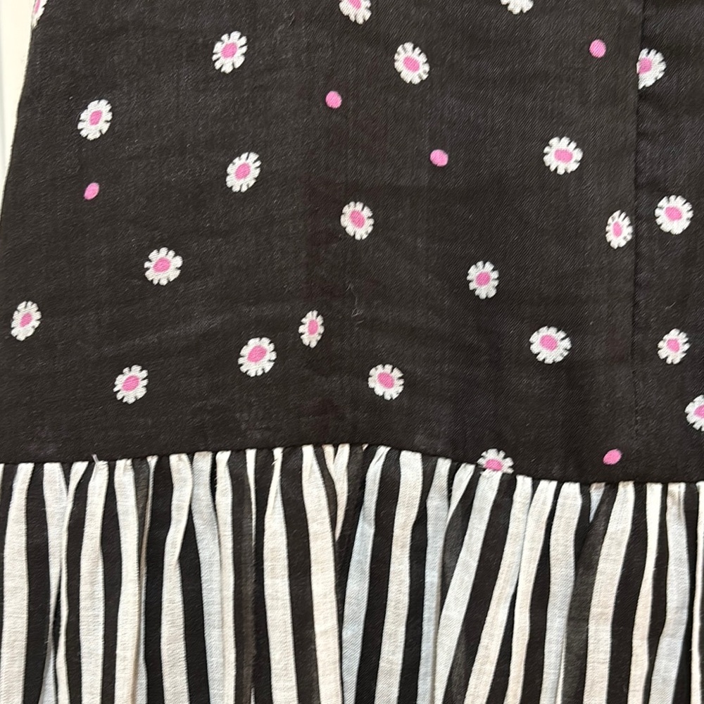 NWOT Kate Spade Black and White/Pink Flowers Dress Size 10 - Picture 9 of 12